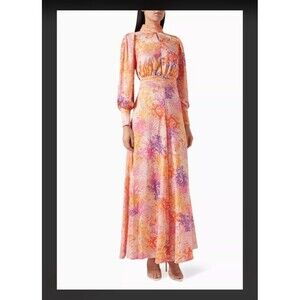 LATIFA Farah Printed Maxi Dress Size S-M